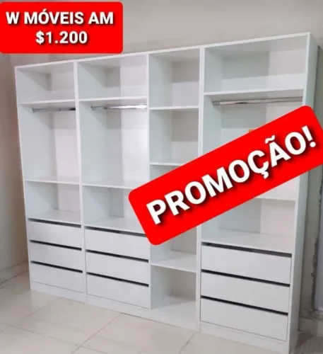 CLOSET Branco com Gavetas e Prateleiras - Promoção!