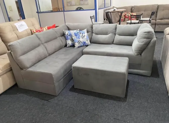 Sofá de Canto + Puff NOVO ( Direto da Fábrica )