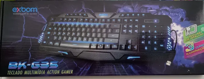 Teclado Game B-max c/ fio !! Leds ..Abnt2 tecla Ç - Qwert !!