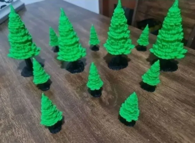 kit 12 árvores cenário pinheiro miniatura diorama maquete trem rpg gasland arquiteto