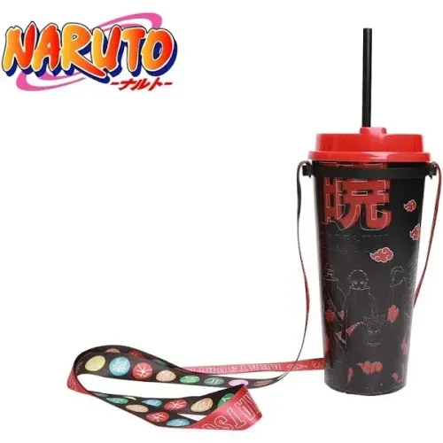 Copo Canudo com Fita AKATSUKI Clube Comix Original Novo