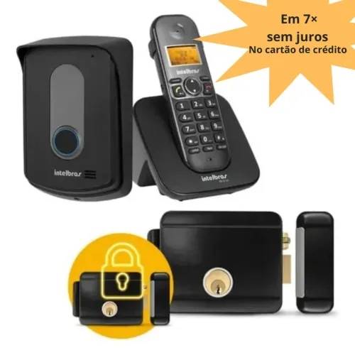 INTERFONE (PORTEIRO ELETRÔNICO) Intelbras sem fio + Fechadura eletrônica reforçada
