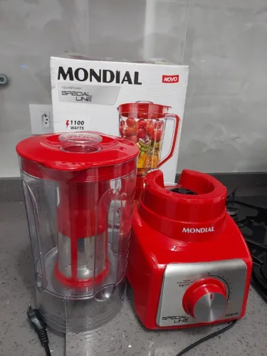 Liquidificador MONDIAL 1100 watts vermelho