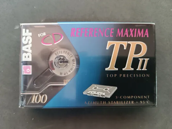 Fita cassete k7 basf reference maxima TP II -100 min