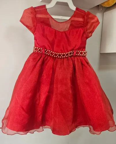 Vestido festa vermelho tam. 01