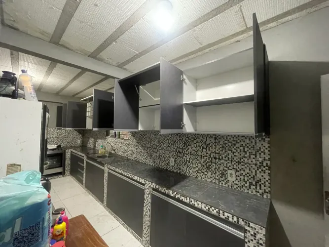 Cozinha planejada em Mdf Carbon