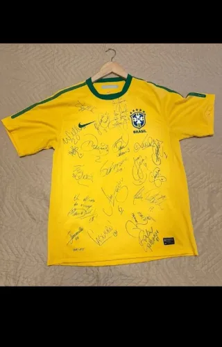 NIKE Autografada - Seleção - Neymar - AlexSandro - Casemiro - Henrique- Juan Jesus - Oscar