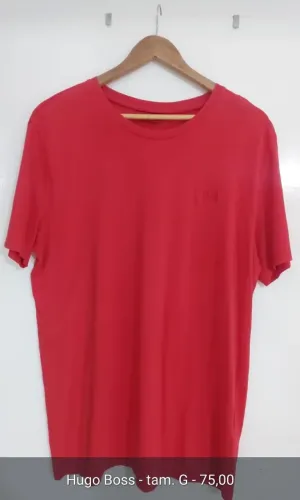 Camiseta Hugo Boss Vermelha - Tamanho G