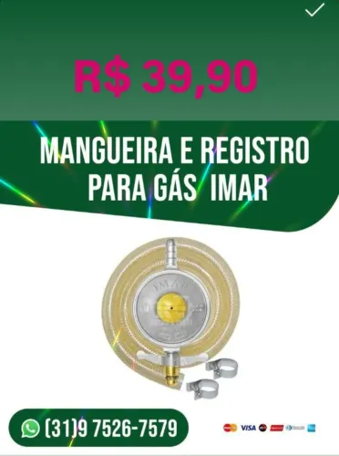 Registro para o fogão