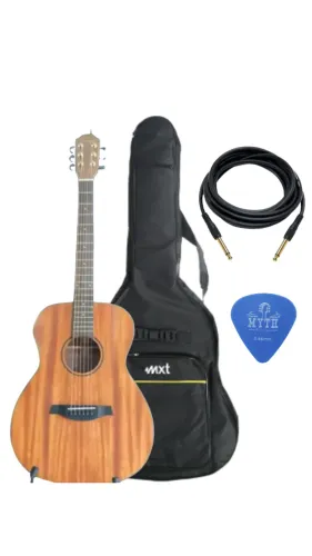 Violão Benson Grand Auditorium Exf500e Mah Aco Satin Exodus + Capa MXT + Cabo + Paleta
