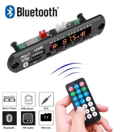 Placa Bluetooth Auxiliar Rádio Fm Usb Sd Card