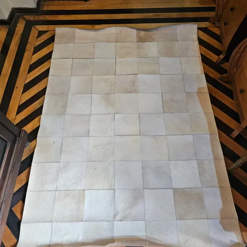 Decoração, tapete couro de boi claro