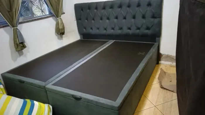 Base Box Baú Queen Siize Blindada(Colchão ñ incluso)
