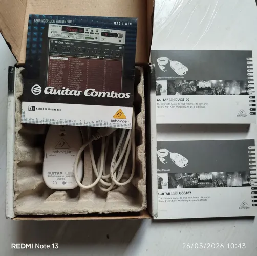 Interface de gravação de áudio Behringer Guitar Link UCG102 NOVO
