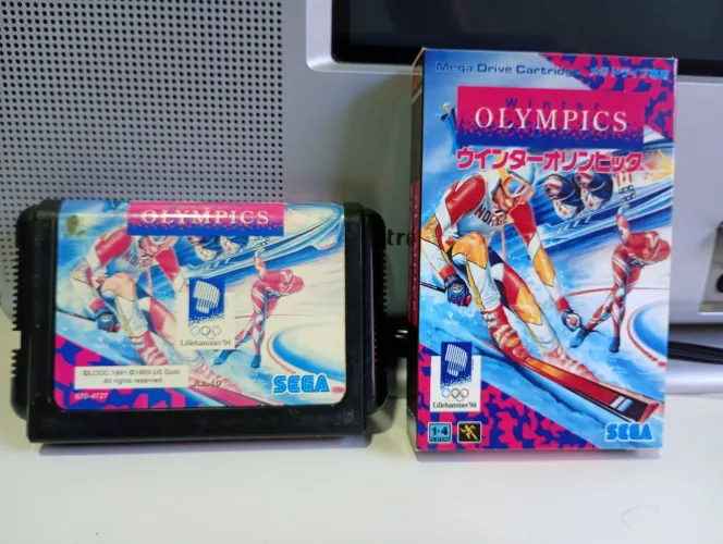 Winter Olympics original Mega Drive japonês + mini caixa 