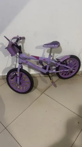 Bicicleta Infantil Aro 16 Princess Lilás