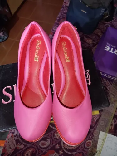 Sandália plataforma rosa