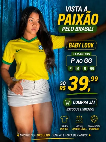 Baby look Feminina Brasil