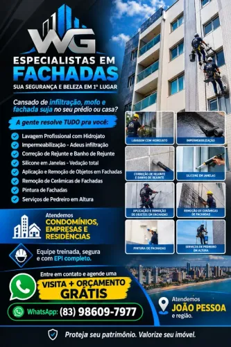 Lavagem e Impermeabilização de fachadas / Orçamento Grátis