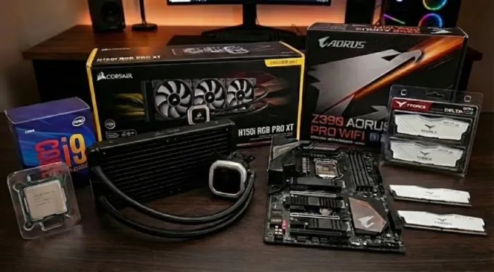 Kit i9 9900kf + h150i + z390 aorus pro wifi + 32gb ddr4