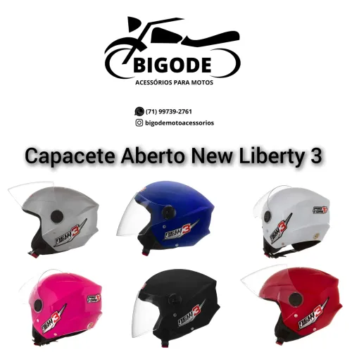 Capacete Aberto New Liberty Cores 