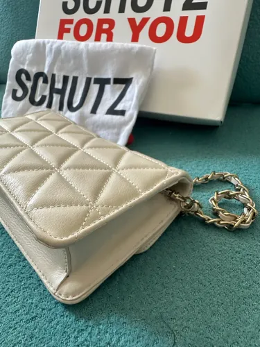 Bolsa de Couro 944 off white Schutz