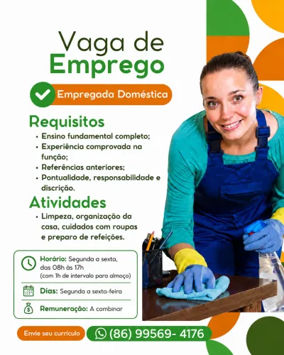 VAGA PARA DOMESTICA