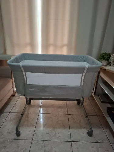 Berço Cosco Kids, Co-bed Pluggy, 0 a 9kg, Cinza Claro