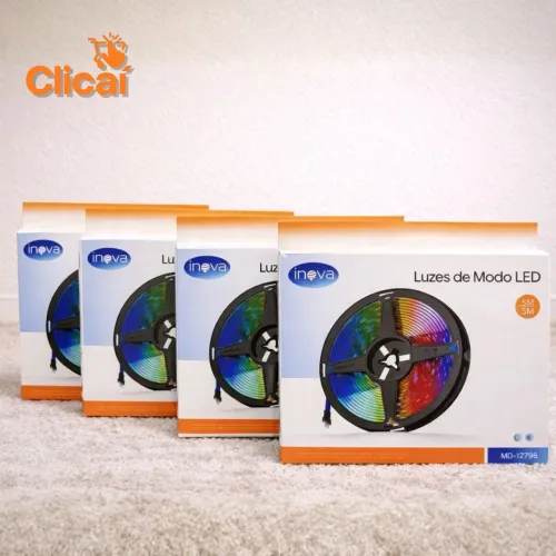 Fita  led rgb 5 metros inova 