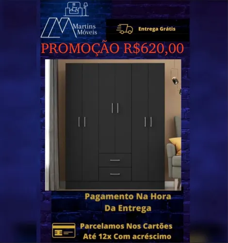 GRANDE PROMOÇÃO*GUARDA ROUPA JAMAICA FELLICCI ENTREGA GRÁTIS ACEITA CARTÃO