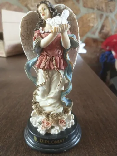 Anjo de resina pomba da paz