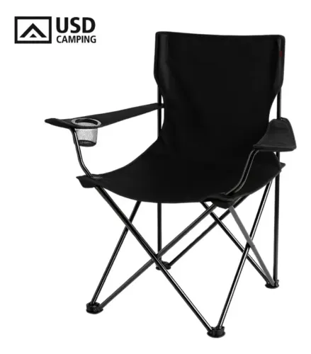 2 Cadeira Dobrável Preta
