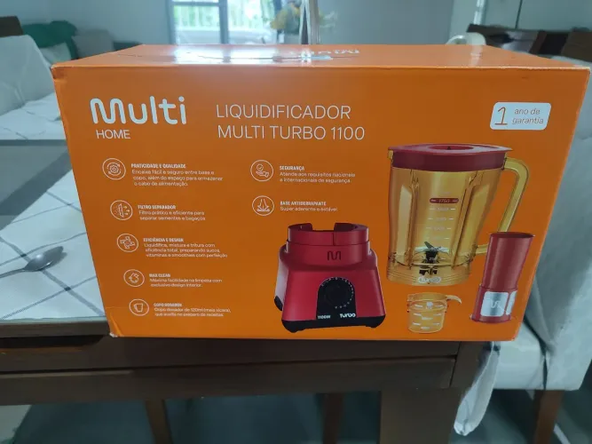 Liquidificador Multi Home Turbo 1100W - Novo Lacrado