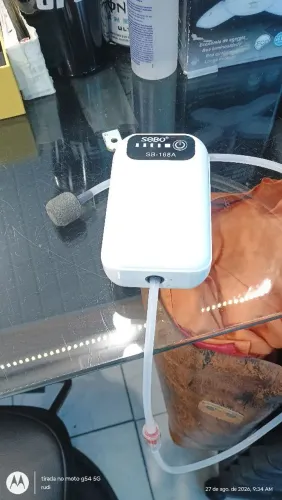 Bomba de ar recarregável para aquário 