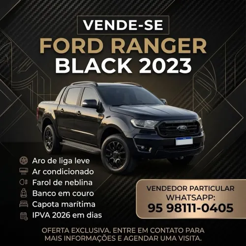 Ford Ranger Black 2.2 4X2 CD Diesel AUT 2023