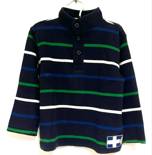 Blusa listrada azul marinho para menino tam 3t