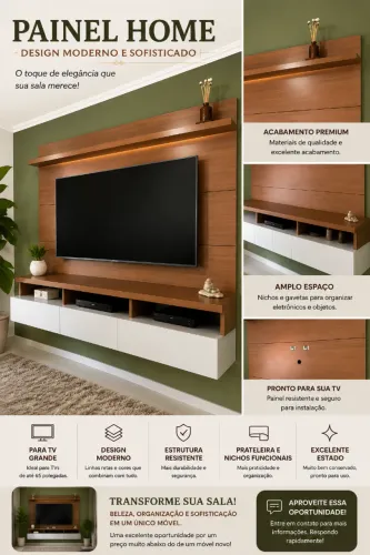 Painel Home para TV Grande Design Moderno