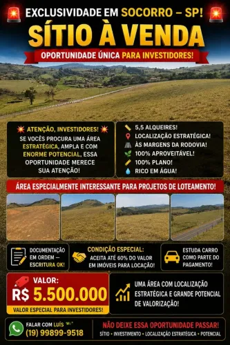 SITIO DE ALTA CLASSE ! PARA INVESTIDORES !!