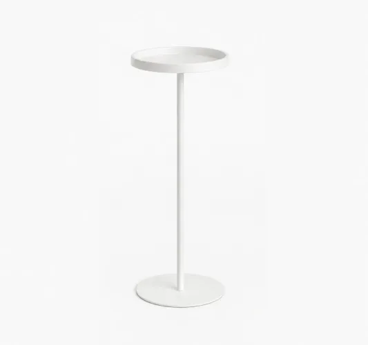 Mesa Lateral de Apoio Redonda Compacta 22cm Design Moderno Sofá Sala Quarto DISH