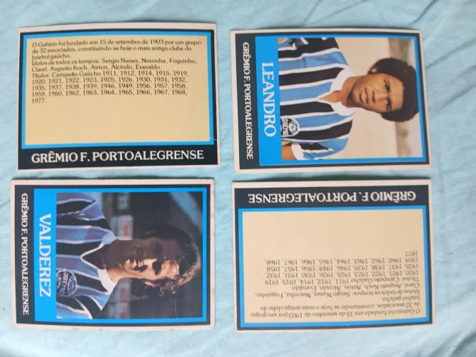 Cards ping pong futebol (valor unitário por card)