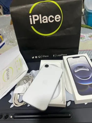 iPhone 16e na Caixa Nota fiscal com Seguro da Apple e Garantia iPlace