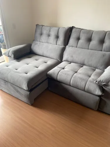 Sofá retrátil 2,50 mts (assento com molas e encosto retrátil)