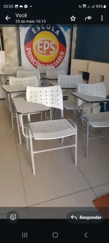 Cadeira Escolar Metalom prancheta