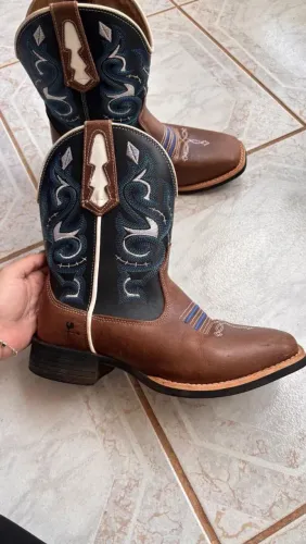 Bota texana couro legítimo