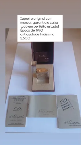 Isqueiro de Paris original com manual, caixa antiguidade