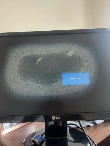 monitor lg antigo com tela queimada 