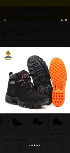 Bota de segurança feminina