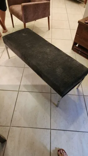 vendo puff , tecido suede, cor grafite, pouco uso! 