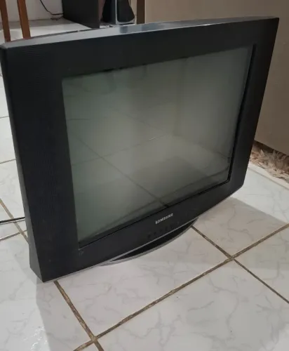 TV Samsung 21' CRT Plana Ultra Slim, Tubo (Com Defeito) Tem conversa