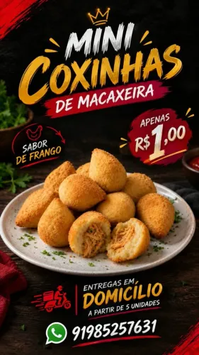 Mini Coxinhas de macaxeira